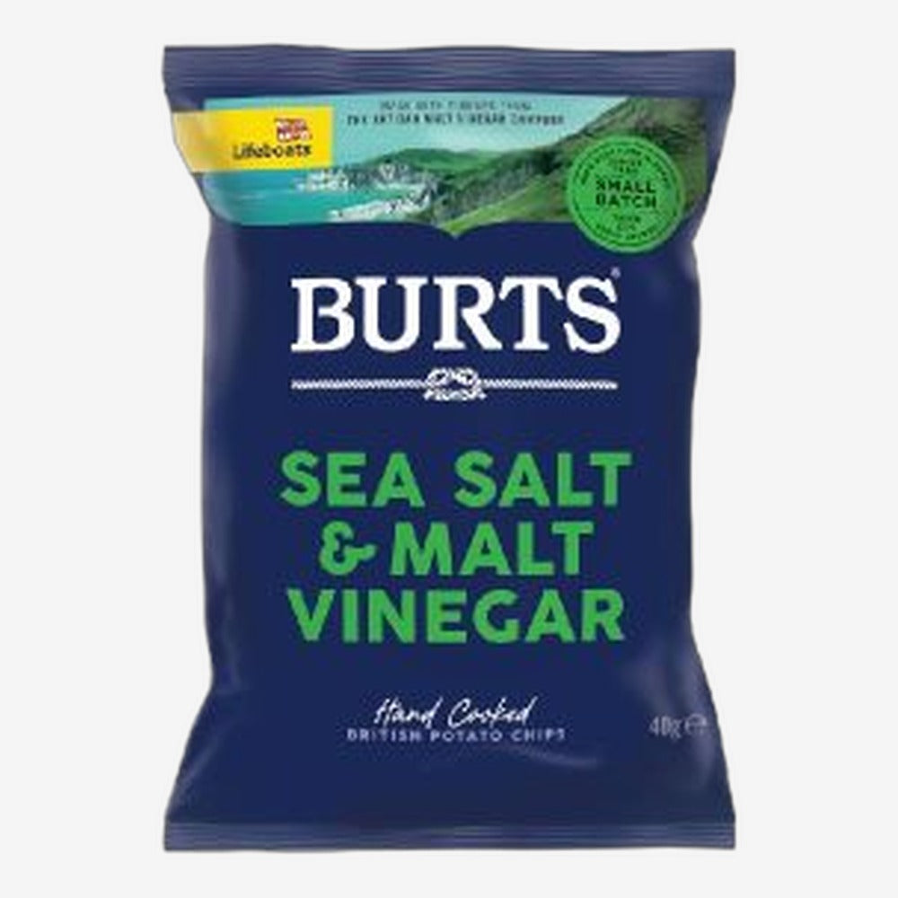 Burt's Sea Salt & Malt Vinegar Crisps 150g