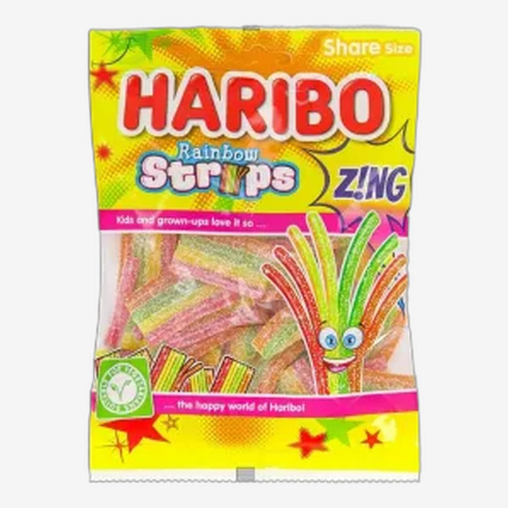 Haribo Rainbow Strips Sweets 130g