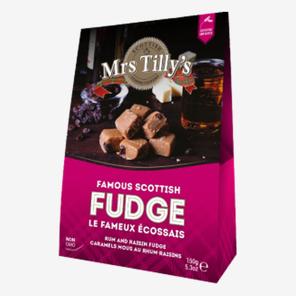 Mrs Tillys Rum & Raisin Fudge 150g