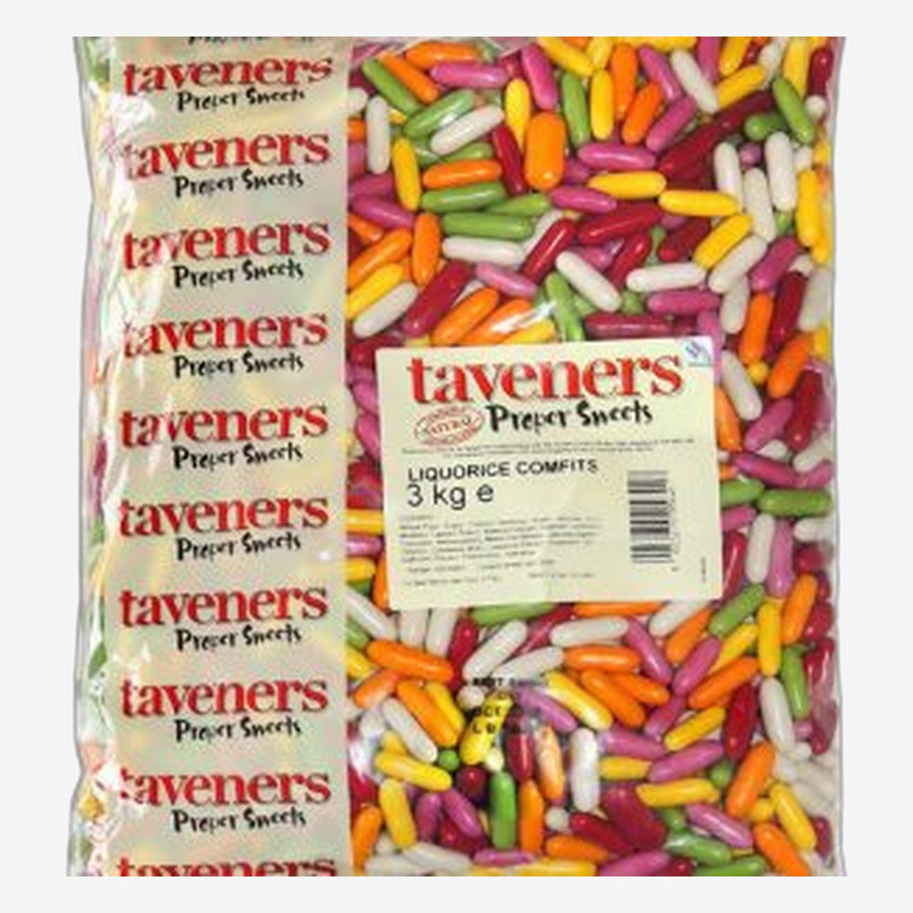 Taveners Liquorice Comfits 3kg