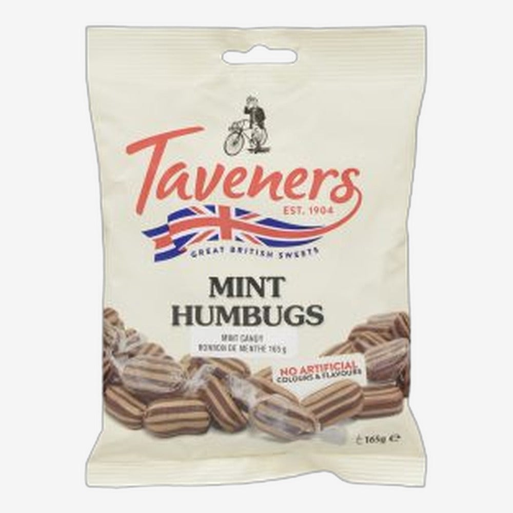 Taveners Bag Mint Humbugs 165g