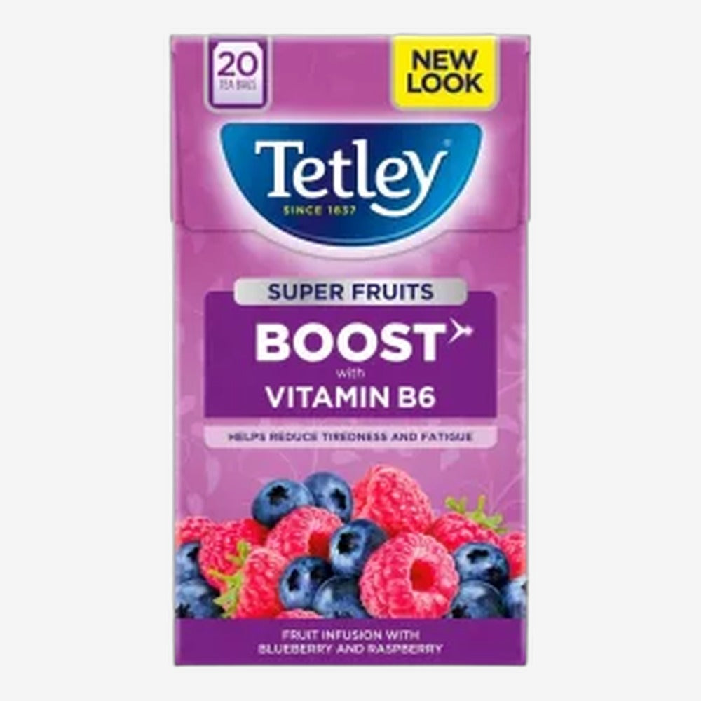 Tetley Super Fruit Boost Blueberry & Raspberry 20 Bags