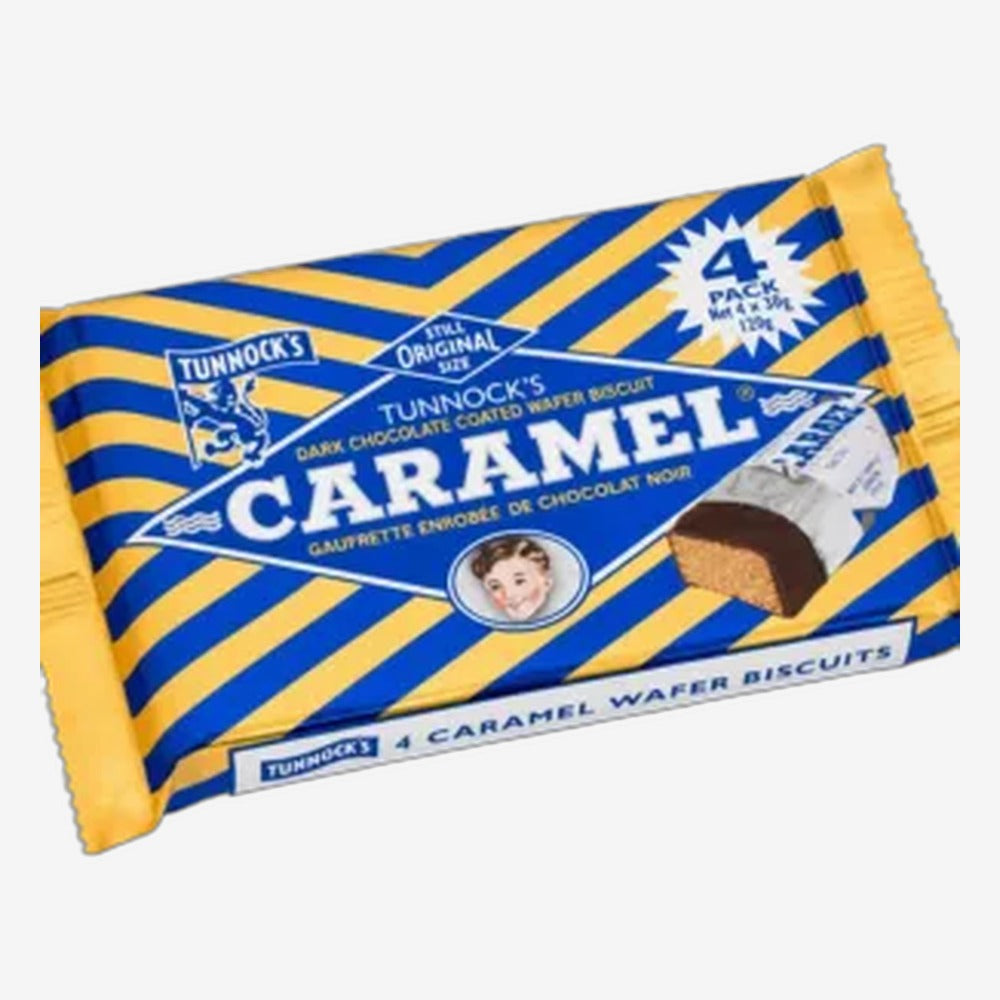 Tunnocks Dark Caramel Wafer 4 Pack